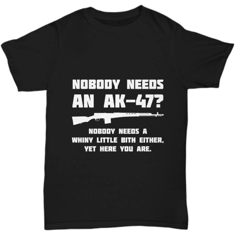 Смешные футболки с графикой AK 47 Кофе Черный Мужчина Никому Не Нужен Подарок AK47 для Механика Любителя Унисекс Хлопковая Футболка S