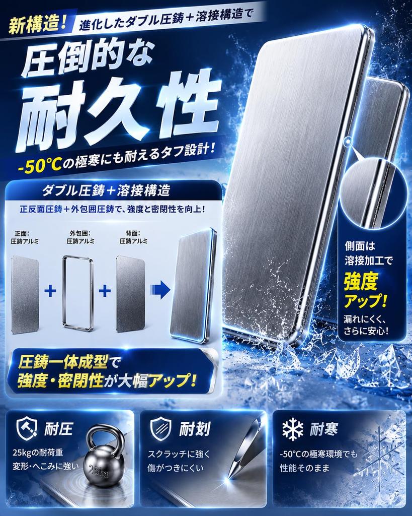 Ice pack, long-lasting, strong, made of stainless steel, for lunch