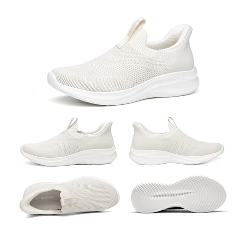 Foxsense Sneakers [Easy To Put On While Standing, No Hands Required, Recommended by Physical Therapists] Men's and Women's Walking Shoes, Sports Slip-