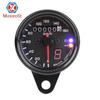 Universal Motorcycle Dual Odometer Speedometer Gauges Gear Digital Display with LED Indicator Meter