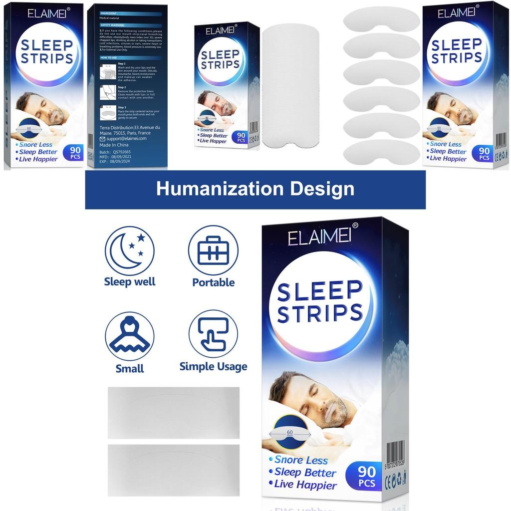 Elimei Sleep Tape Antisnoring Closure Patch With Breathable Material For Restful Sleep