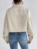 Cross2025 Women's Corduroy Lapel Jacket - Autumn/Winter Casual Short Coat