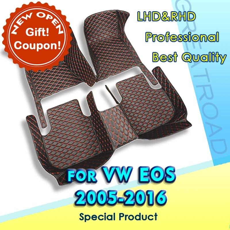 

Car floor mats for Volkswagen VW EOS 2005-2016 2006 2007 2008 2009 2010 2011 2012 Custom auto foot Pads interior accessories