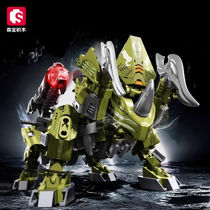 Sembo Mechanical Code Deformed Mecha Building Blocks Moving Robot Diy Assembly Model Children'S Toys Boys Birthday Gift