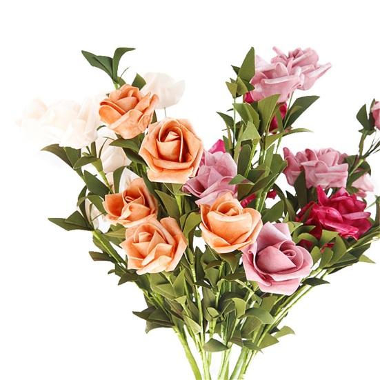 Modern Fake Flower Flexible Colorful Realistic