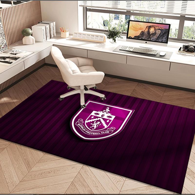 1PC rug Burnley Football Club Carpet, Chair Rug,Area Rug for Office Bedroom living rooms bedroom, Doormat decor Christmas fan gifts