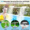 Fits Top Rails From 1.18" To 4.72", 360° Adjustable Dual Waterfall Fountain For Above Ground Pools, Pool Sprinkle