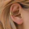 Black Gothic Skeleton Hand Ear Cartilage Clip Fake Piercing Earring For Men Women Silver Color Punk Goth Halloween Jewelry Gift