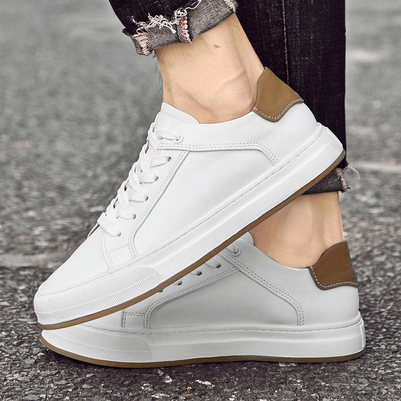 Summer new youth leather comfortable business casual board shoes
