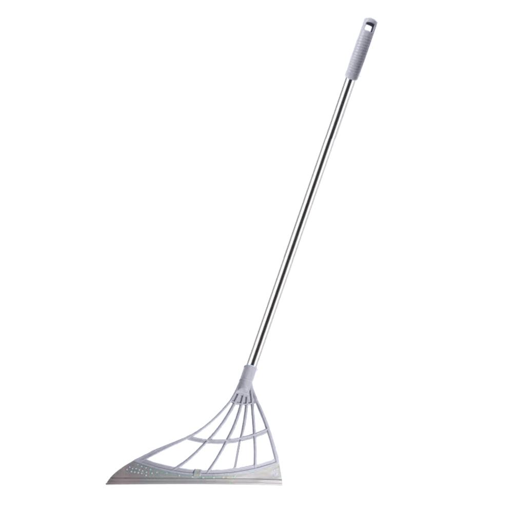 Lazy Broom Silicone Broom Water Stain Remover Stainless Scraper Magic Wiper Flexible Window Groove Cleaning Floor Scraper