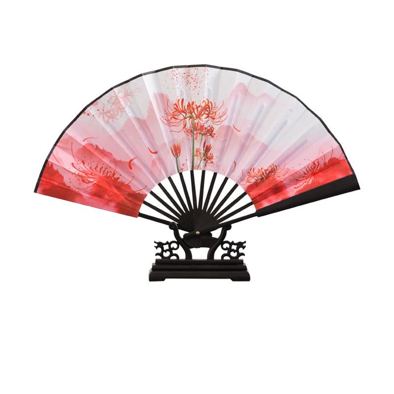 Chinese Style Outdoor Decorative Large Folding Fan Thickened Bamboo Durable Hand Fan Han Clothing Accessories Portable Hand Fan