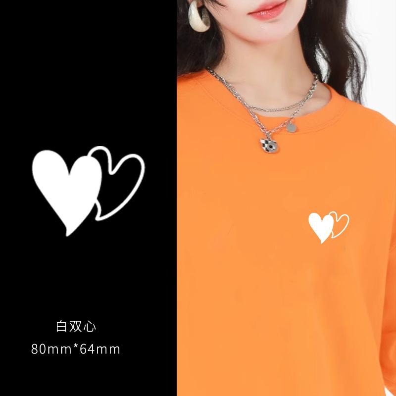 Heat Transfer Sticker Couple Clothes T-Shirt Decorative Pattern Printing Heat Transfer Sticker Hot Ironing Sticker Small
