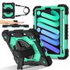 Heavy Duty Protective Cases for iPad Mini 6 A17 Pro Full Body Shockproof Protection Cover with Kickstand Hand Crossbody Lanyard
