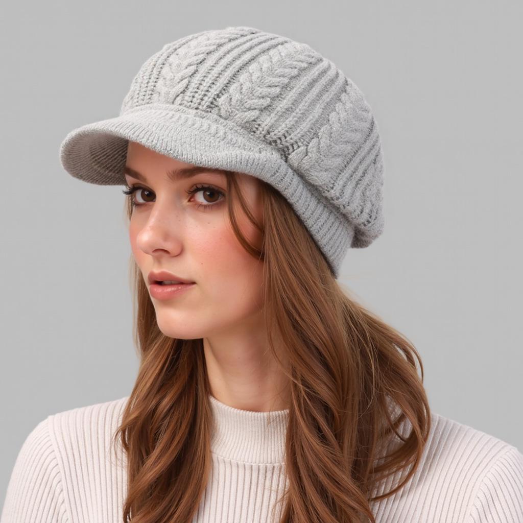 Bonnet en laine tricoté unisexe pour seniors: Chaleur automne/hiver