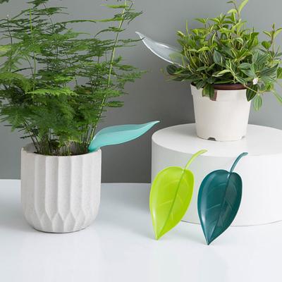 12 Pcs Flower Waterer Leaf Shaped Self Watering Planter Insert Watering Spikes Easy To Use Automatic Plant Waterer for Indoor Outdoor Potted Plants
