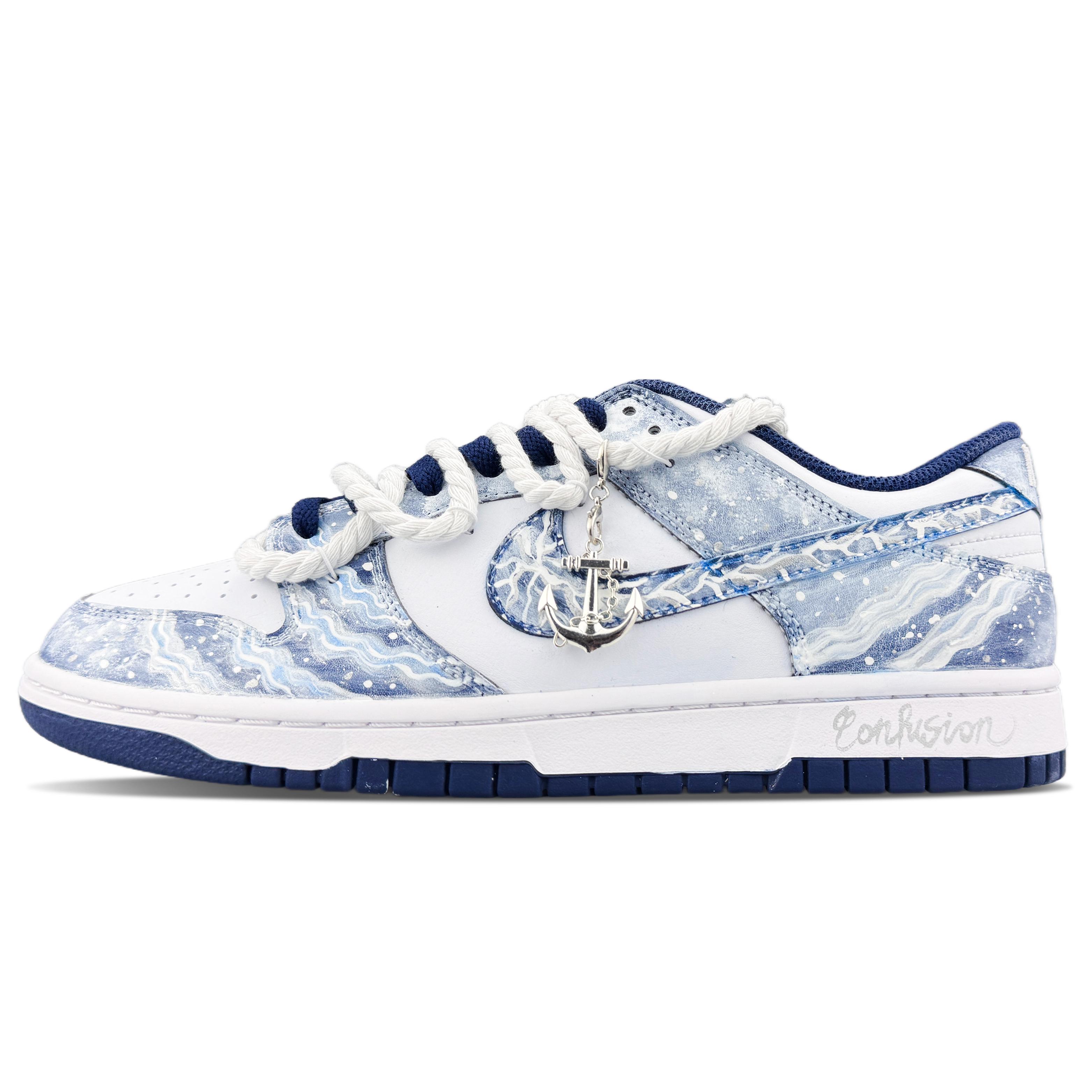 

Nike Dunk Abrasion Resistant Low top Skateboard Shoes Unisex Blue HF5441-107(Team1053-) 36