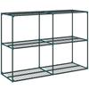3-Tier Plant Stand. 100 cm High Flower Stand with Shelves. Multi-Tier Steel, Dark Green