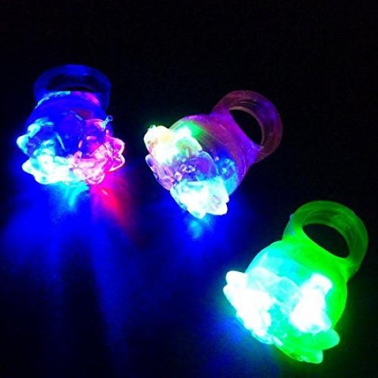 Luminous Ring Flash Flower Ring Flash Ring Flower Shape [36 pieces]