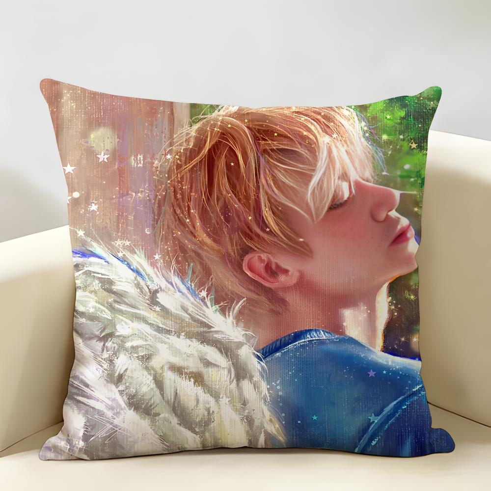 Handsome Fashion Pretty Cushion Cover Natural Linen Organic Fabric DoubleSided Printing Room Sofa Decor Pillow Case