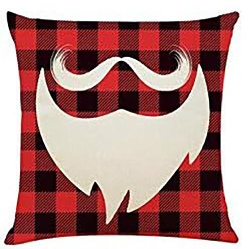 Festive Christmas Pillowcases: Deer, Snowflake, Santa Beard, and Tree Designs! sofas, bedroom pillow covers, holiday gifts