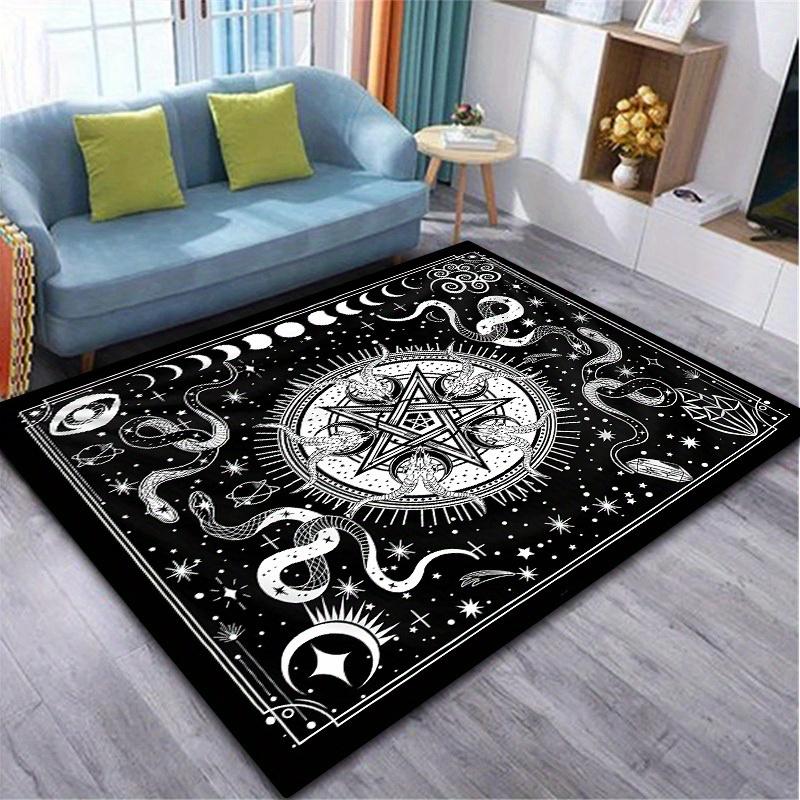 Grams Per Flat Crystal Velvet Home Outdoor Carpet Gothic Snake Moon Star Pattern Door Mat Rug Living Room Bedroom Play Kitchen Bathroom