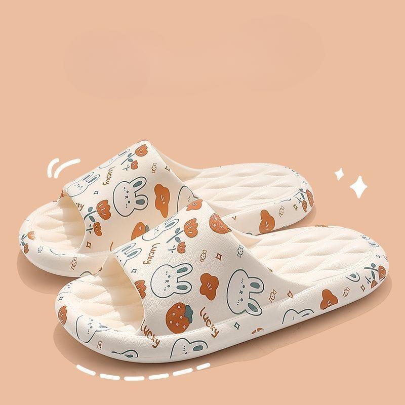 Order A Size Up Mens Summer Slippers Beach Sandals Flip Flop Printing Thick Soled Boys Girls Unisex Home Bath Shoe Large Size 44-45