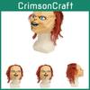 Chucky Puppe Kinderspiel Halloween Latexmaske mit gruseligem Design für Party und Cosplay
