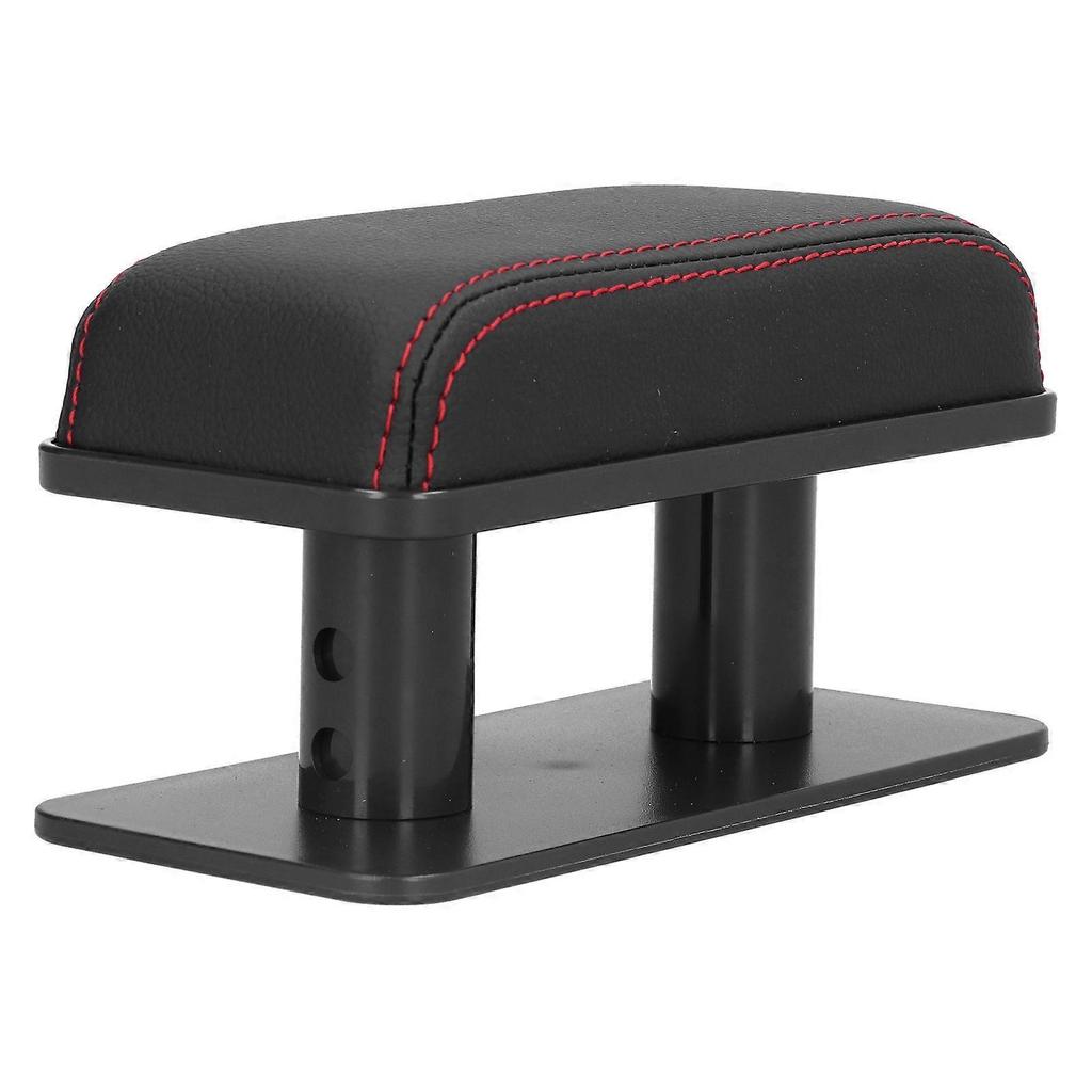 Car Adjustable Armrest Left Elbow Support Bracket Pad AntiFatigue AntiSlip Automobile Inside Modification(Black Red Edge )