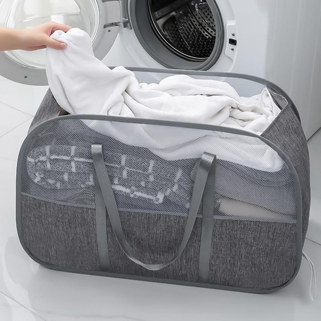 Foldable Mesh Clothes Dirty Clothes Basket Household Mesh Dirty Clothes Basket Storage Basket Storage Bucket Laundry Basket