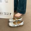 Mary Jane shoes women's shoes 2025 new summer French flat ballet shallow mouth bow with skirt single shoes