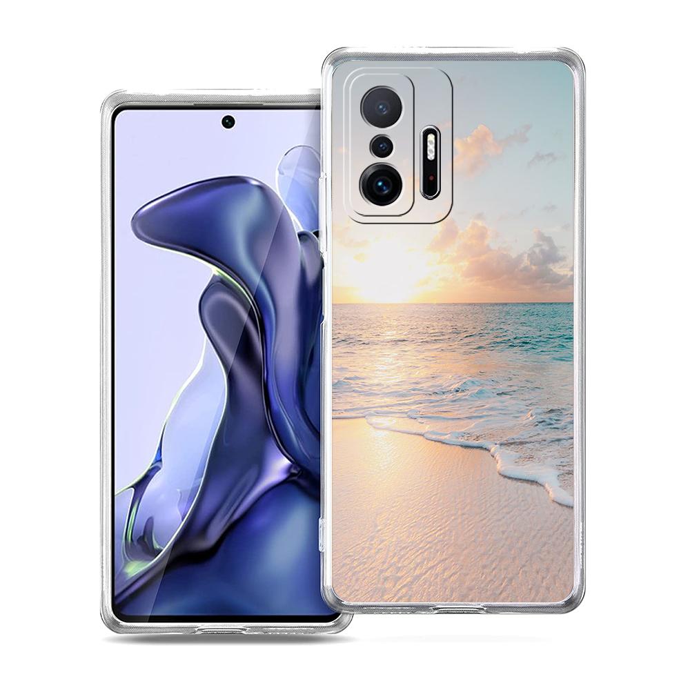 Sea blue Sky beach Phone Case For Xiaomi 14 13 12 Lite Mi 11 Ultra 11X 13T 12T 11T For Poco X5 X4 X3 NFC F5 F4 M4 Pro 5G Cover