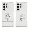 Lovers Love Black White Phone Case For Samsung Galaxy S26 S25 S24 S23 S22 Ultra S20 S21 FE 5G Plus Soft Clear Cover