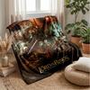 The Lord of the Rings Printed Flannel Blanket Skin Friendly Warm Decorative Throw for Indoor Couch Bed Daily Use