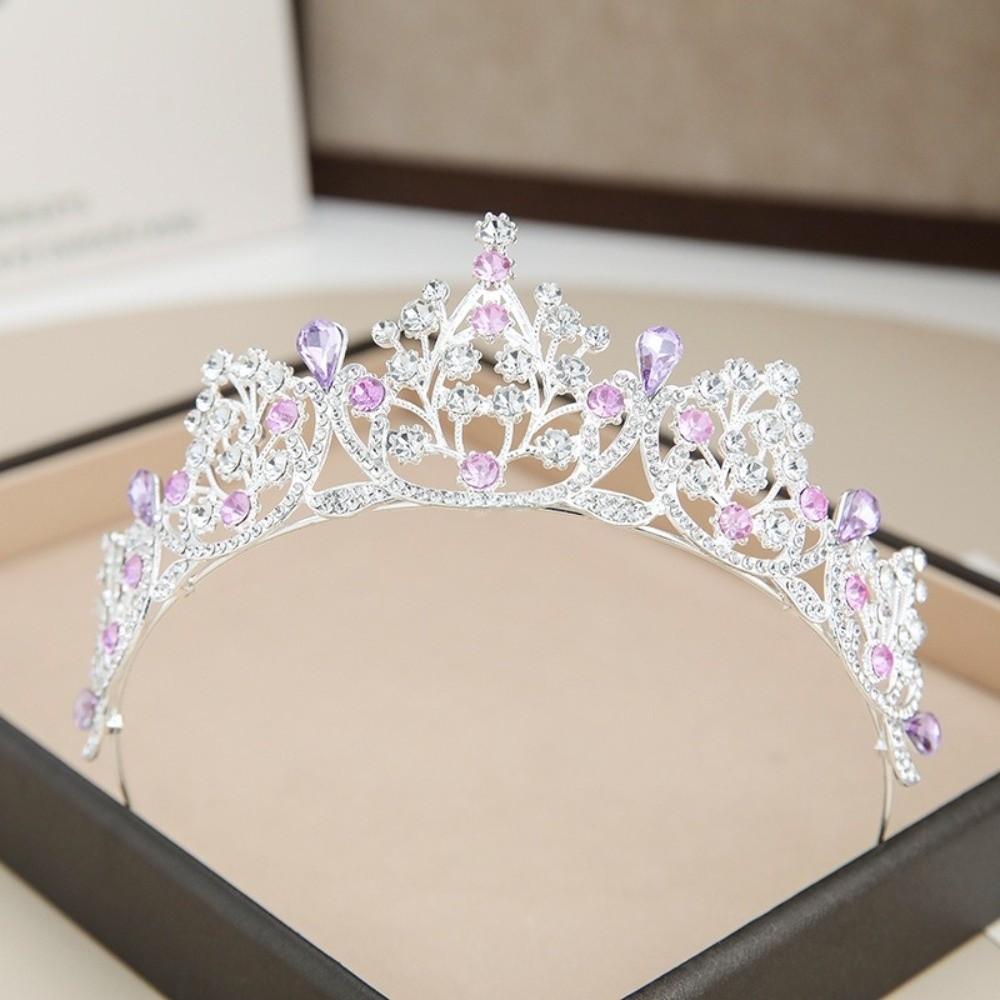 Metal Princess Tiara Gold Rhinestone Crown Luxury Baroque Crown Dress Accessories