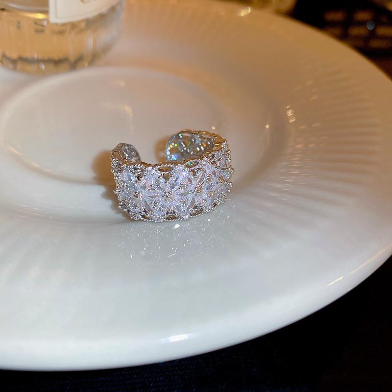 Baroque Irregular Freshwater Pearl Open Ring - Retro High-End Light Luxury Index Finger Jewelry