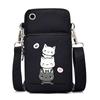 Morsom Anime Cat Liten Messenger Bag Hengende Neck Mynt Veske Vertikal Håndveske Kvinner Mobiltelefon Vesker Cartoon Small Crossbody Bag