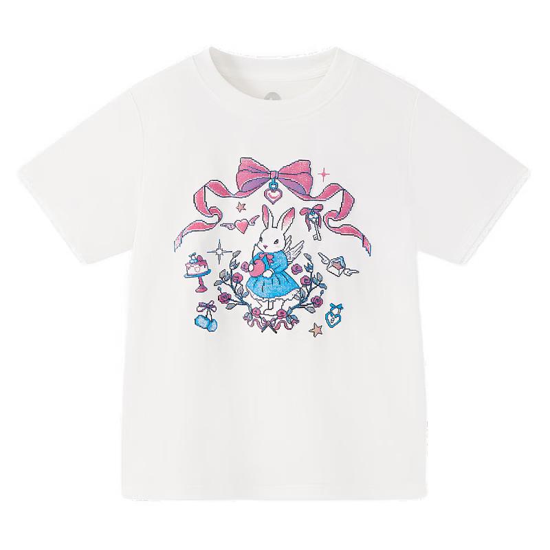 MQD Cooling Cartoon Girls' Short Sleeve T-shirt