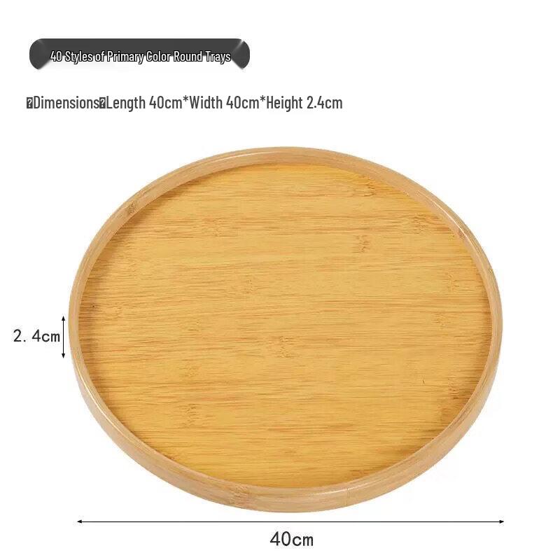 Jingbaodi Round Bamboo Tea Tray