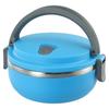 Stainless Steel Round 1 Layer Insulated Food Thermal Containers Lunch Box Case