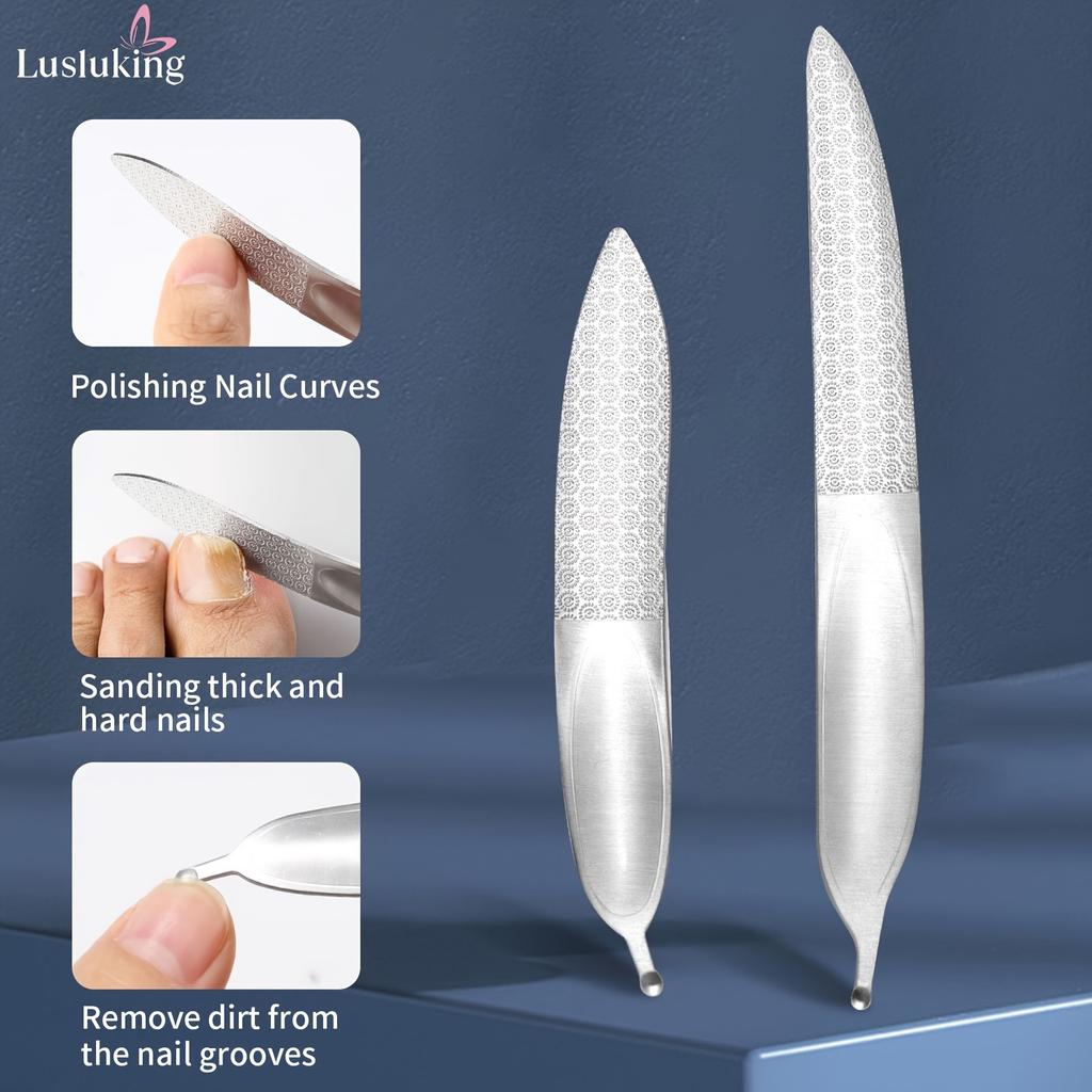 Xiaomi Stainless Steel Nail Files Double-Sided Mini Manicure & Pedicure Tool for Smooth Nails Ideal for Home or Salon Use