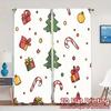 2pcs,Curtains Christmas Bells Candy Cane Tree Gift (2) Popular Curtain Fabric Versatile Polyester Fabric Curtains Art Deco
