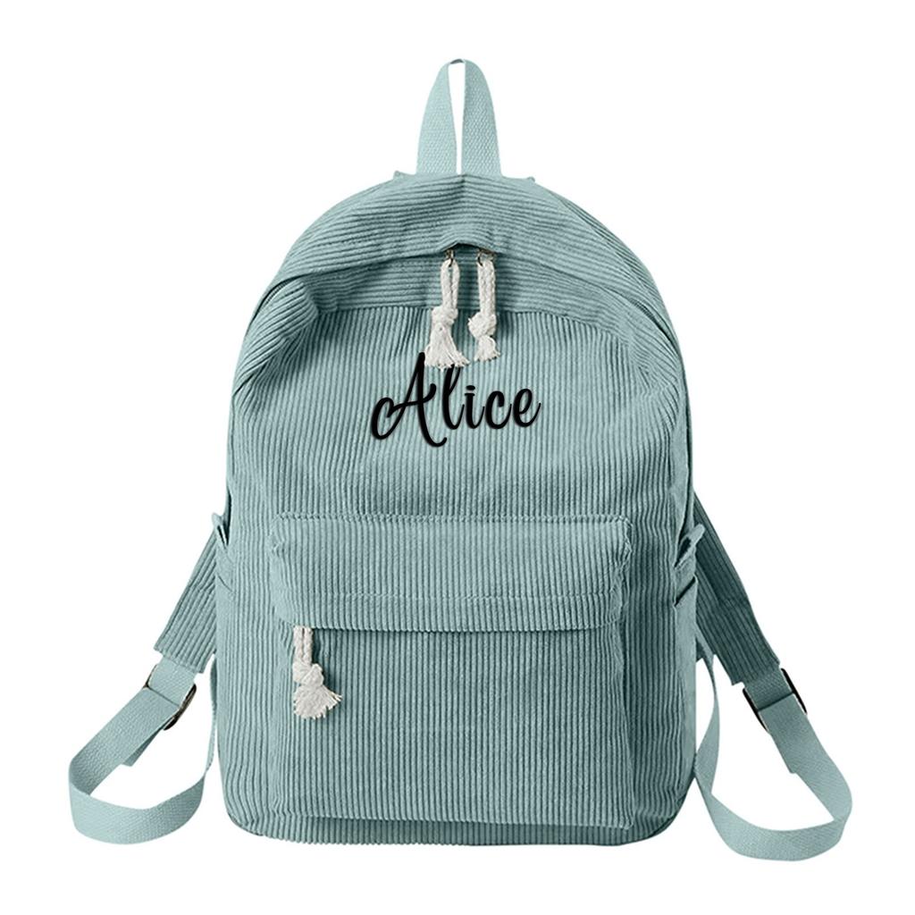 Personalized Preppy Backpack, Travel Backpack, Embroidered Name Tag, Unique Souvenir Gift