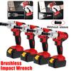 128TV 21V Cordless Impact Wrench Machine Set Electric Drill Hammer Tool With LED Light Battery Rechargeable