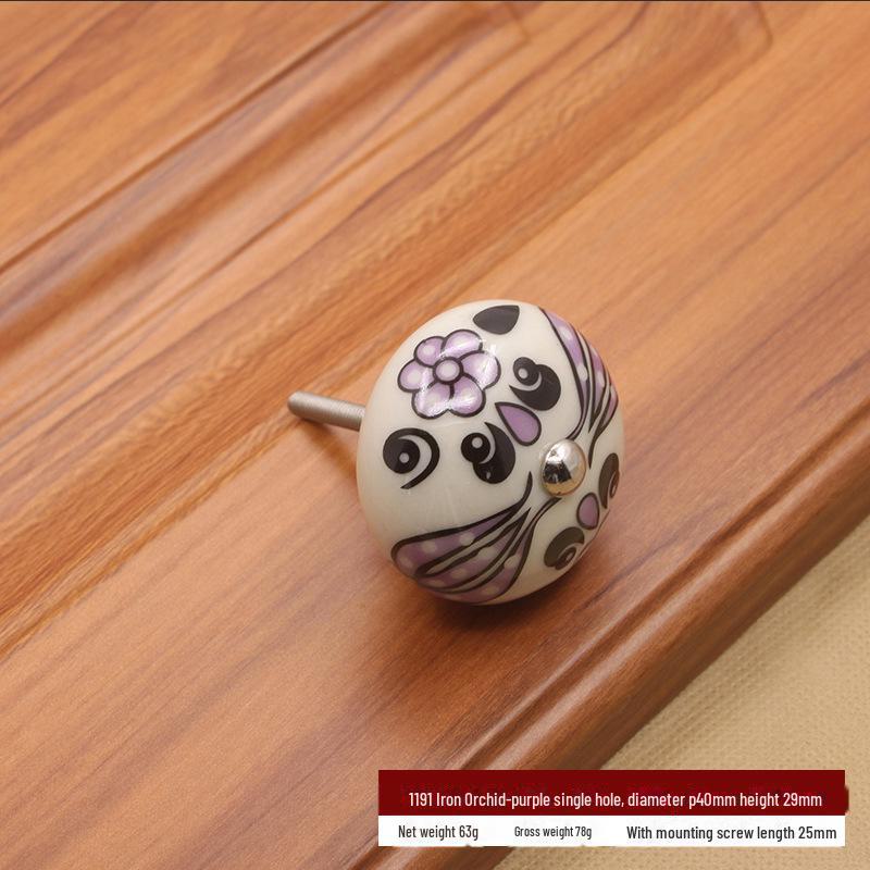 Modern Simple Ceramic Pumpkin Handle for Wardrobes and Drawers