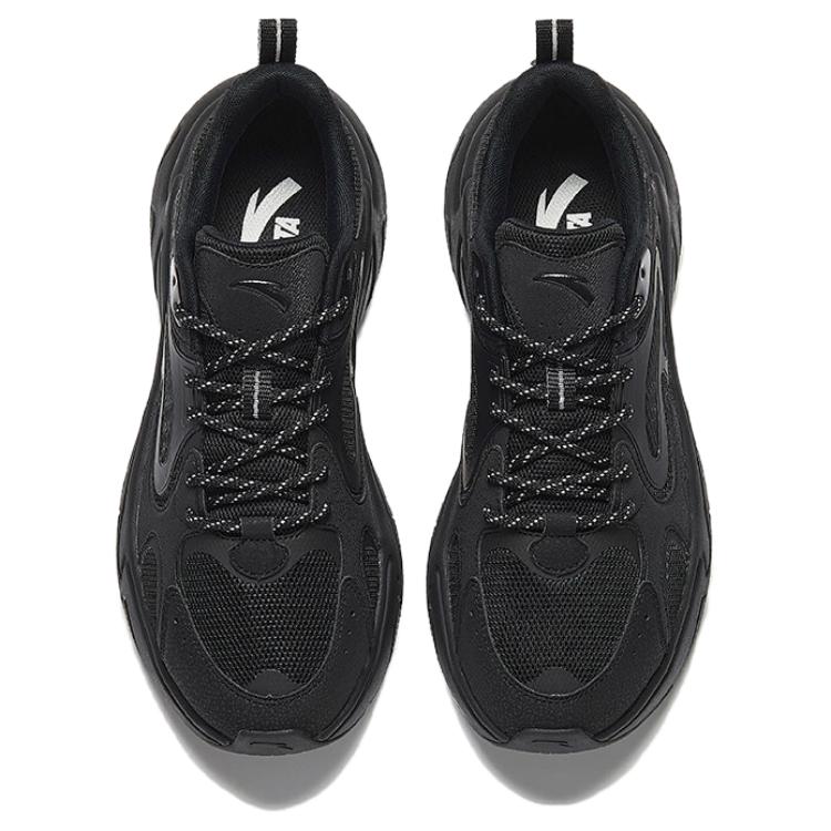 Anta Pulse Comfortable Versatile Shock Absorbing Wear Resistant Non Slip Low Top Casual Shoes Men Casual Shoes Black 112528856-2