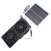 20W Solar Panel Solar Powered Dual Exhaust Fan Kit for Chicken Coops Greenhouses Sheds Pet Houses
