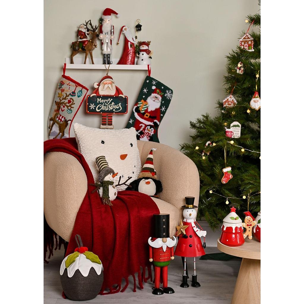 Father Christmas On Reindeer Figurine