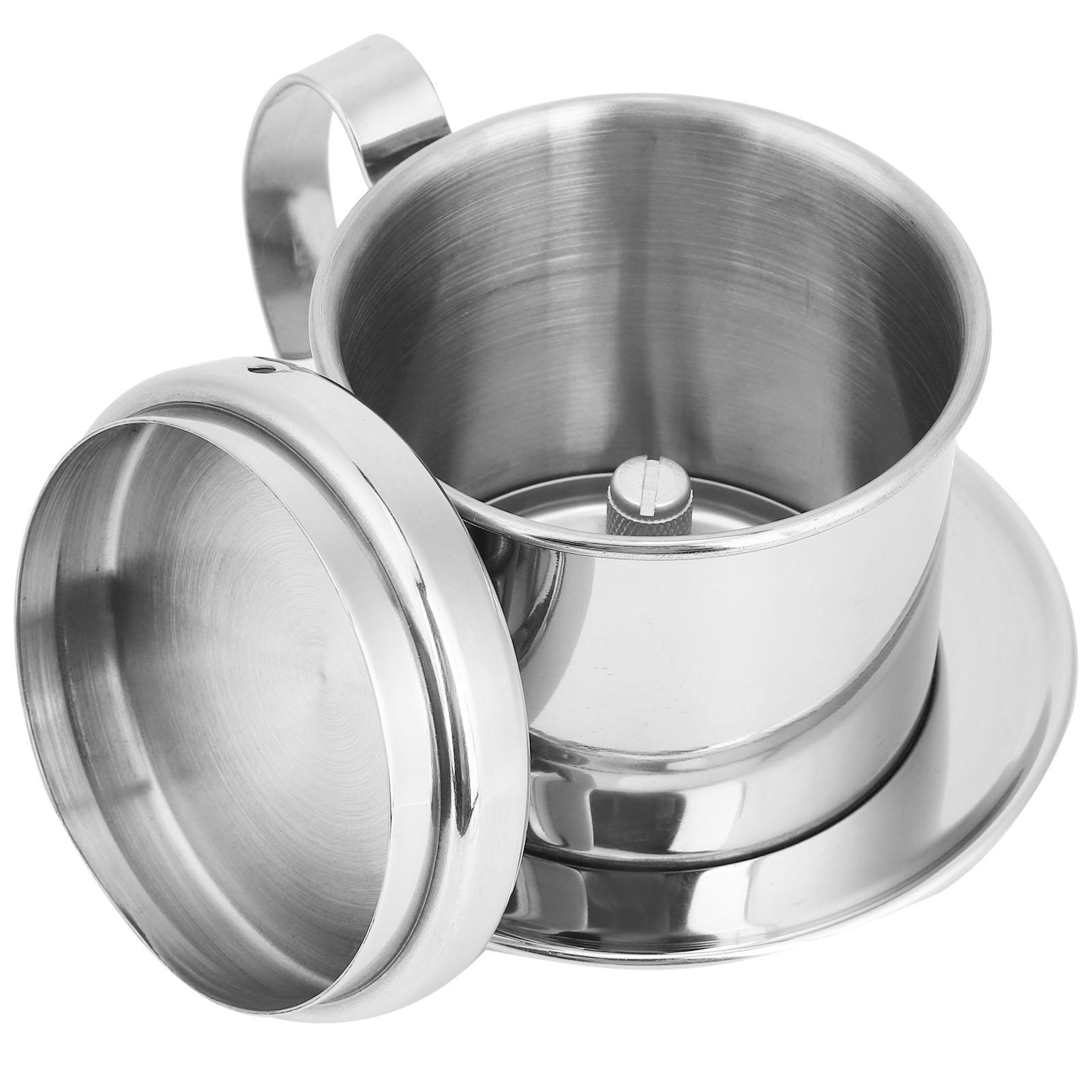 

Drip Coffee Filter Pot Silver 304 Stainless Steel Hhousehold Bbrewing Coffee Utensils