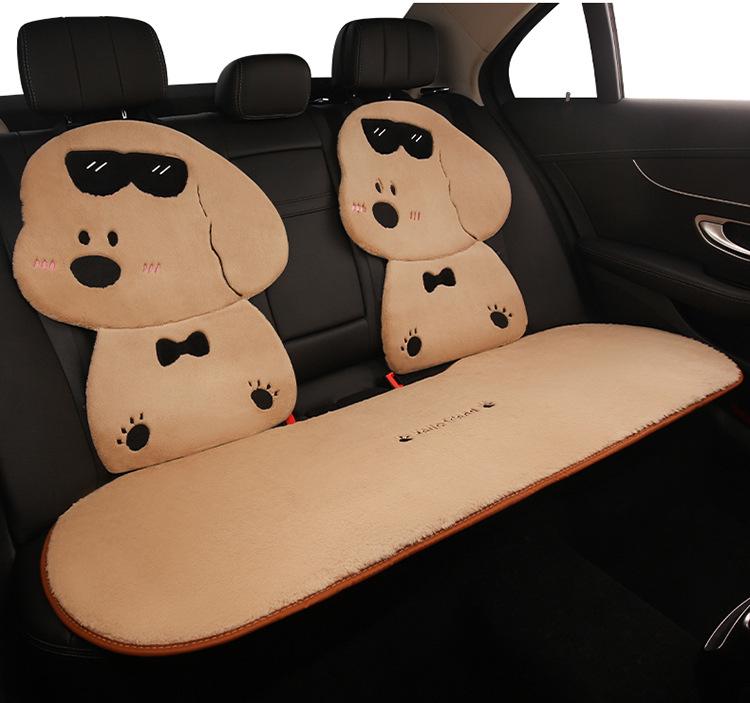 Winter Plüsch Autositzkissen aus Kaninchenfellimitat - Niedlich und warm für Haustiere