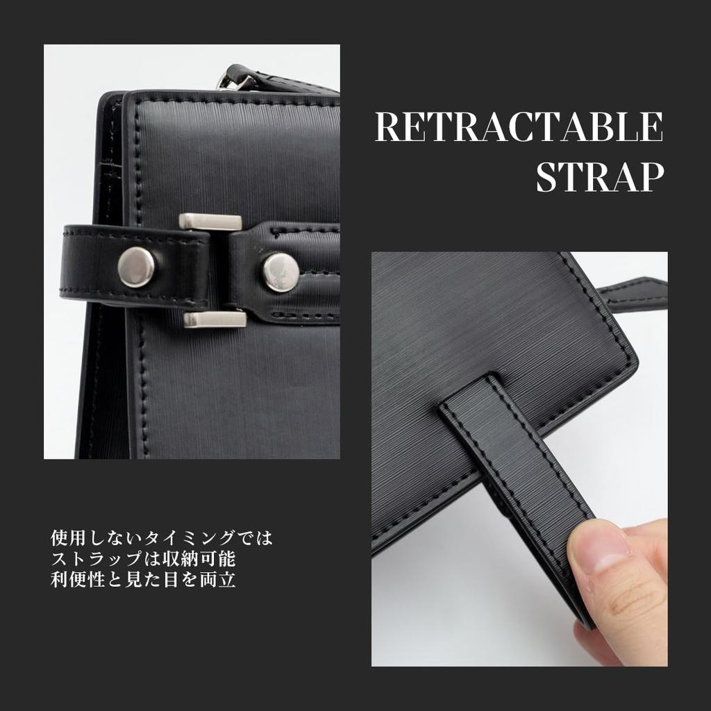 Second Wide Opening Clutch YKK Formal Cowhide Vinyl Black [Dom Teporna] Men's Bag, Bag, Zipper, Business, Occasions, Handbag, Leather, Leather,